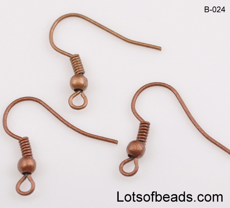 Copper Ear wire 10/pk 